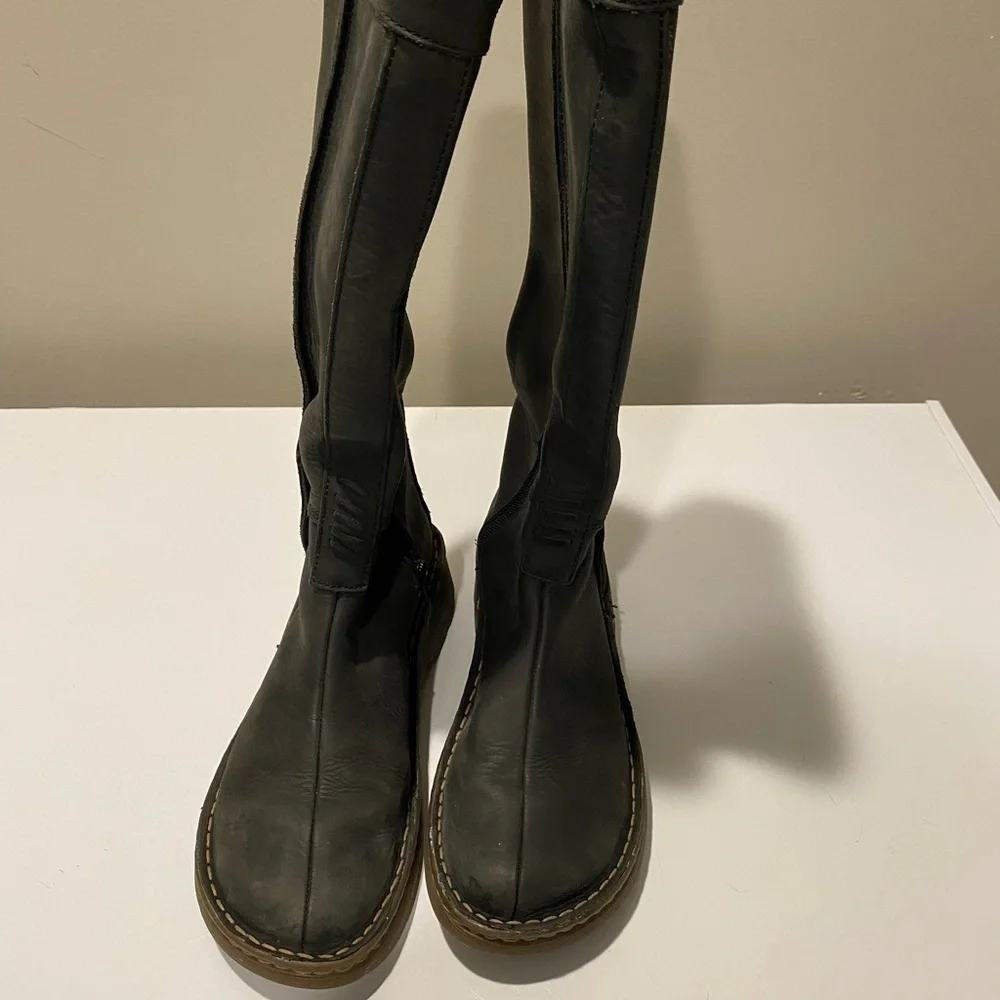 Women's Black Leather Dr. Martens Boots